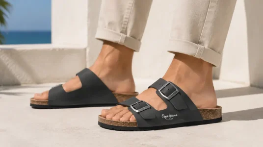 Sandalias Pepe Jeans Bio Double Velour M de corcho anatómico