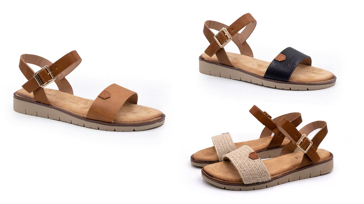 Sandalias planas hebilla Candice baratas