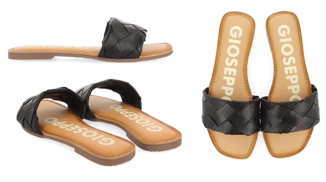 sandalias planas tipo pala Gioseppo de piel suave baratas