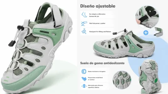 Sandalias de trekking SAGUARO para hombre con puntera cerrada y suela antideslizante