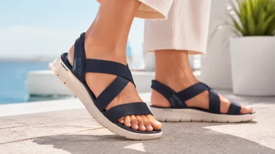 Sandalias Skechers Go Walk Flex Sandal Glimmer Up Slip-In para mujer