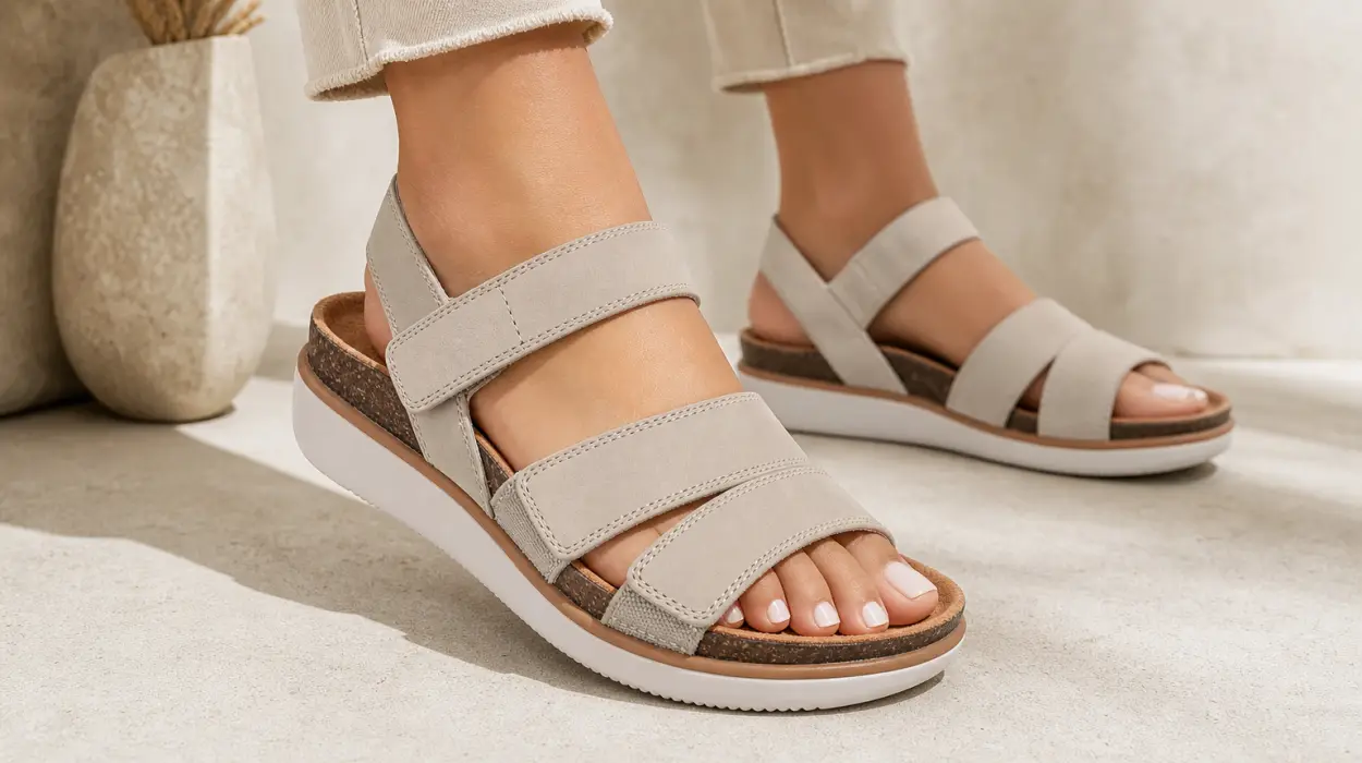 Sandalias planas Skechers Lifted Comfort para mujer