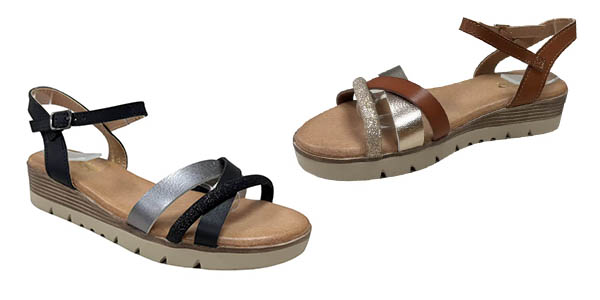 sandalias tiras doradas Zapshop baratas