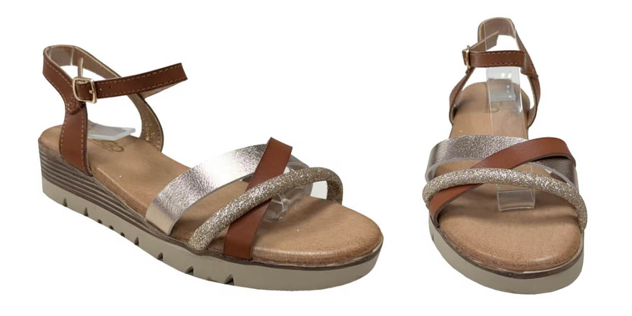 sandalias tiras doradas Zapshop oferta