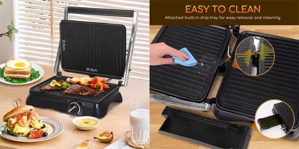 Parrilla eléctrica y sandwichera Aigostar