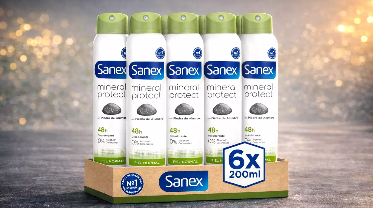 Chollo Pack de 6 desodorantes Sanex Natur Protect Spray unisex de 200 ml 