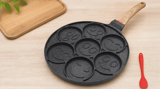 Molde Bobikuke para tortitas de 7 agujeros, apto para inducción y de 26 cm