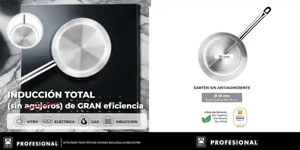 Sartén BRA profesional Acero Inoxidable 18 cm oferta