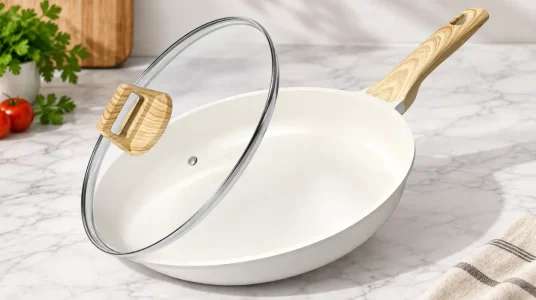 Sartén GiPP de cerámica antiadherente de 26 cm con tapa, apta para inducción
