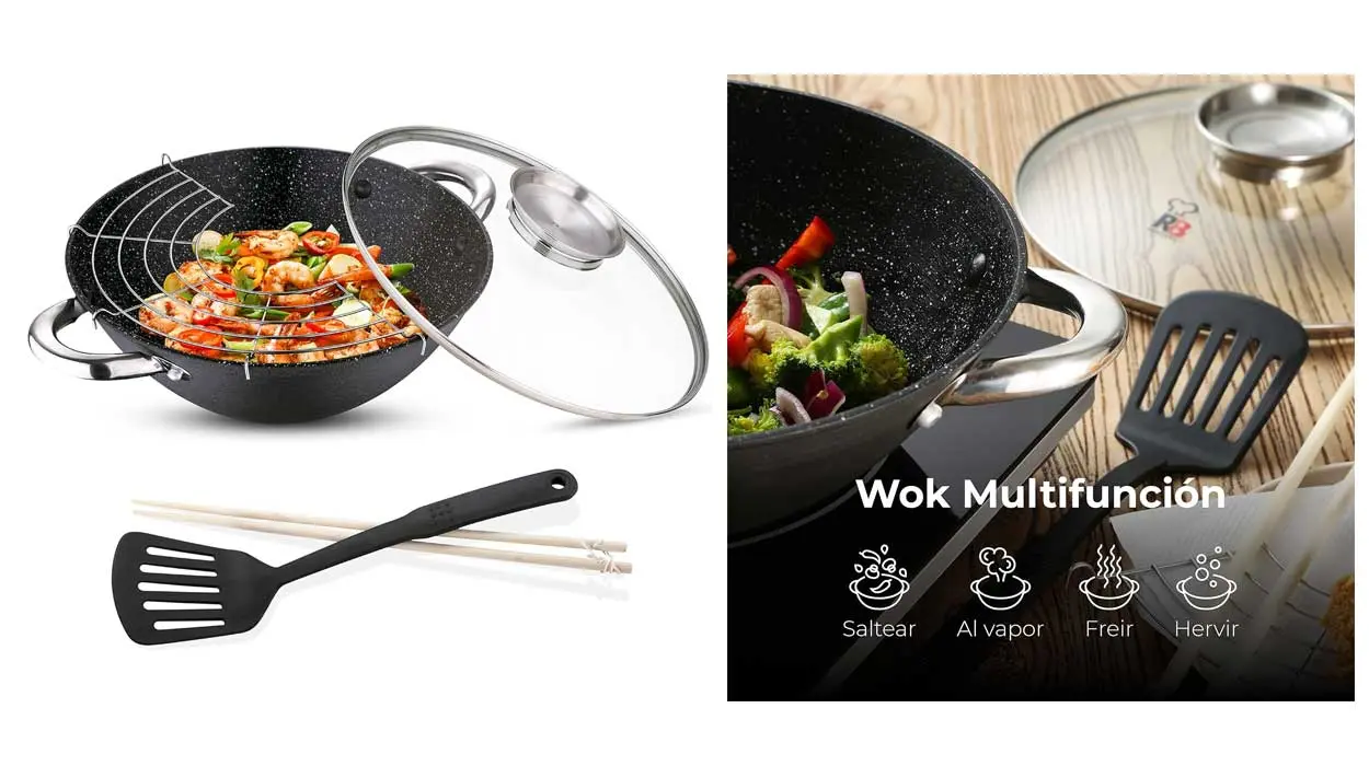 Sartén Wok Renberg Wasabi barata