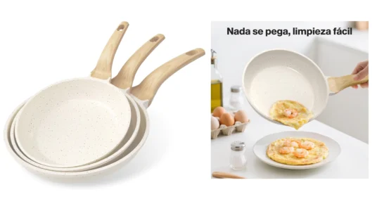 sartenes Yashe antiadherentes con revestimiento de granito