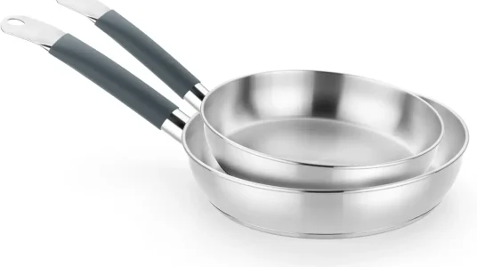 Set de sartenes BRA Master de 24 y 28 cm, acero inoxidable y full induction