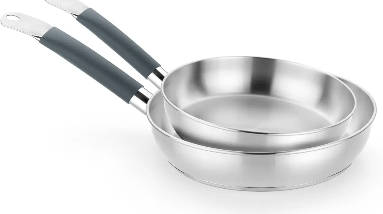 Set de sartenes BRA Master de 24 y 28 cm, acero inoxidable y full induction