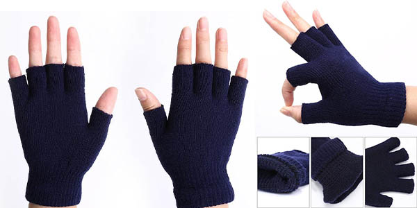 SAtinior guantes sin dedo invierno baratos