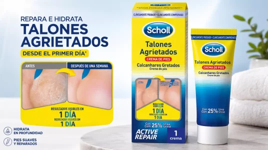 Crema de pies Scholl para talones agrietados con urea y queratina en Amazon