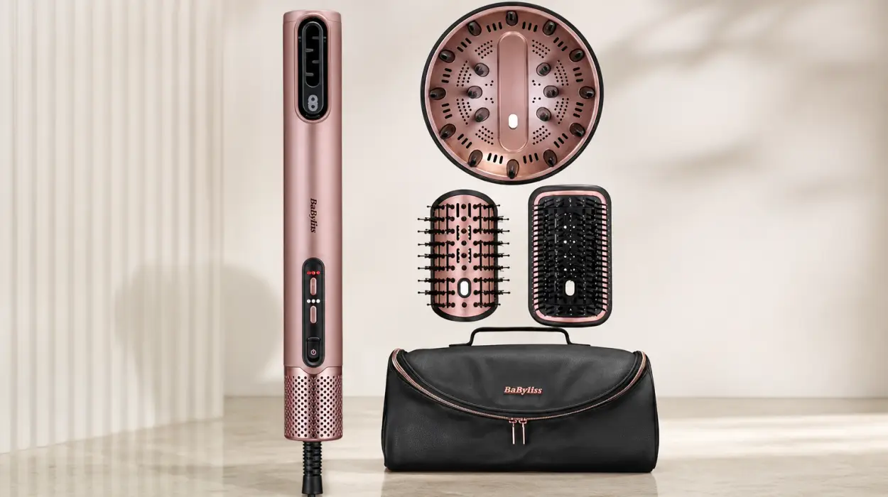 BaByliss Air Wand 4 en 1: secador, alisador y moldeador con difusor