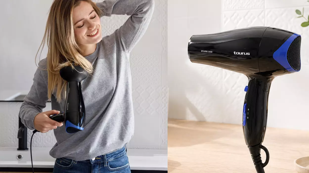 Secador potente y perfecto para viaje: Taurus Studio 2500 plegable, ligero y con difusor