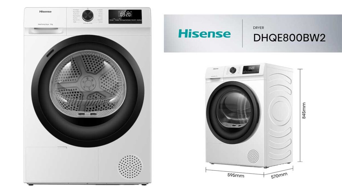 Secadora Hisense DHQE800BW2