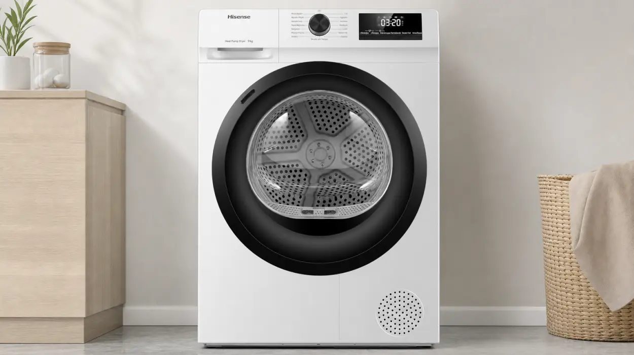 Secadora Hisense DHQE900UWDC de bomba de calor y 9 kg
