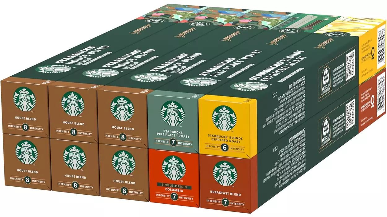 Chollo Pack de 10 tubos de café Starbucks Selección con 100 cápsulas compatible con Nespresso 