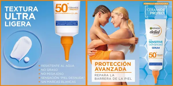 Sérum solar Garnier Delial Sensitive Advanced FPS 50+