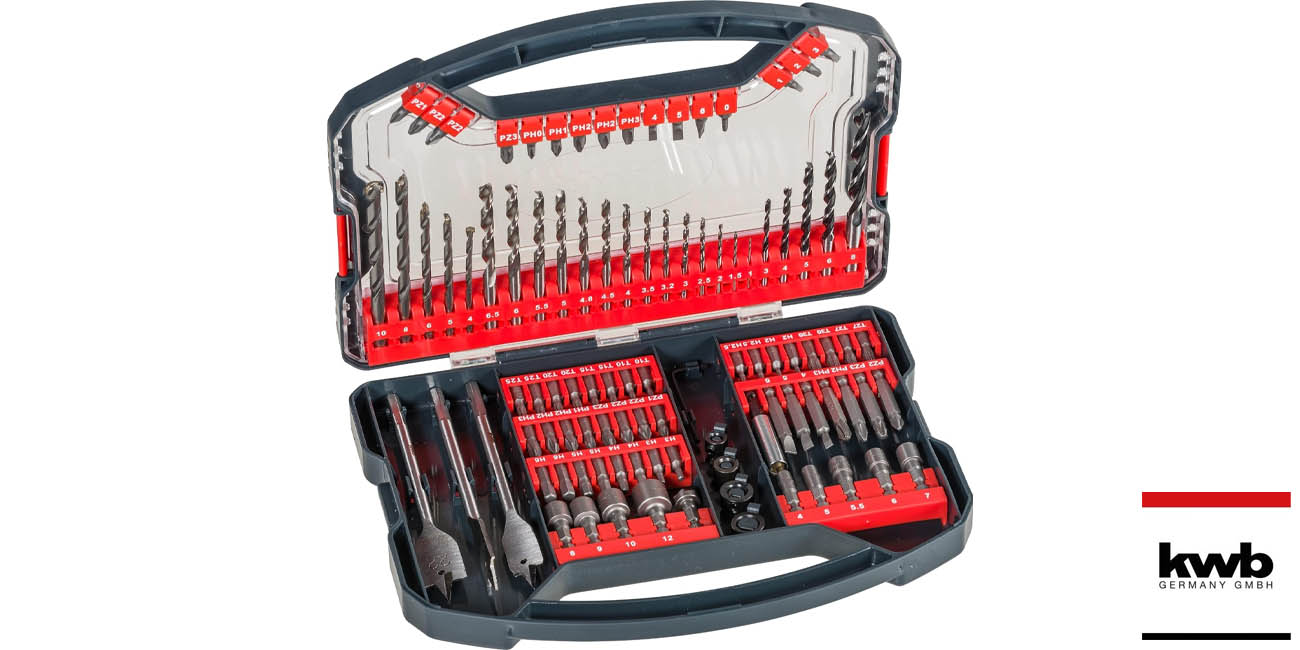 Set brocas y puntas KWB de 101 piezas con estuche