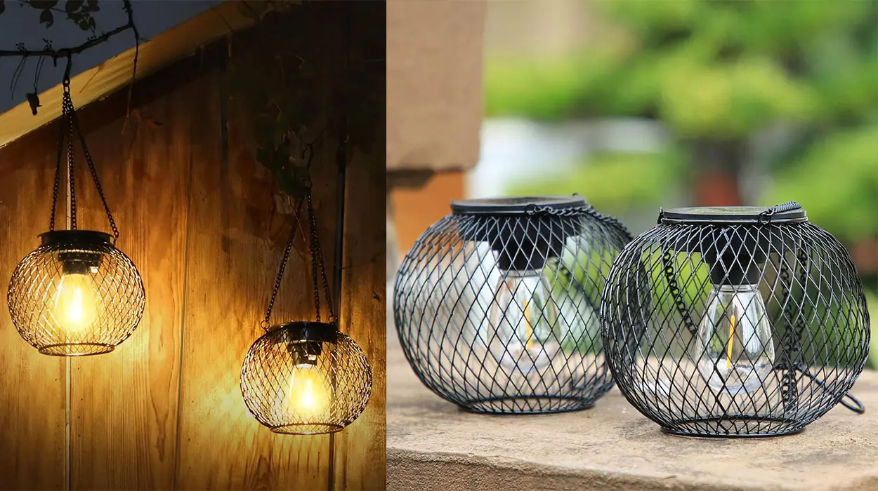 Set Ortiny de 2 farolillos solares impermeables para exterior barato