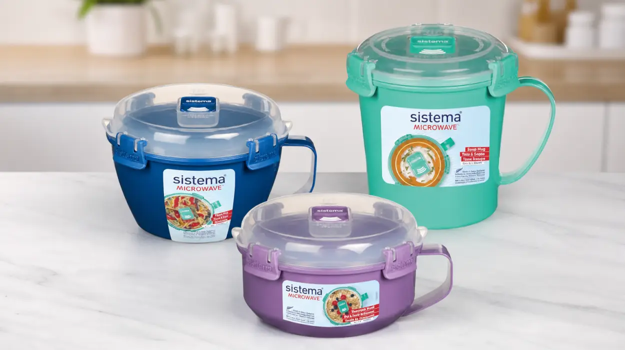 Set de 3 recipientes Sistema para microondas para sopas, purés y fideos