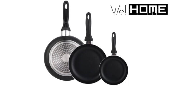Set 3 sartenes antiadherentes WellHome