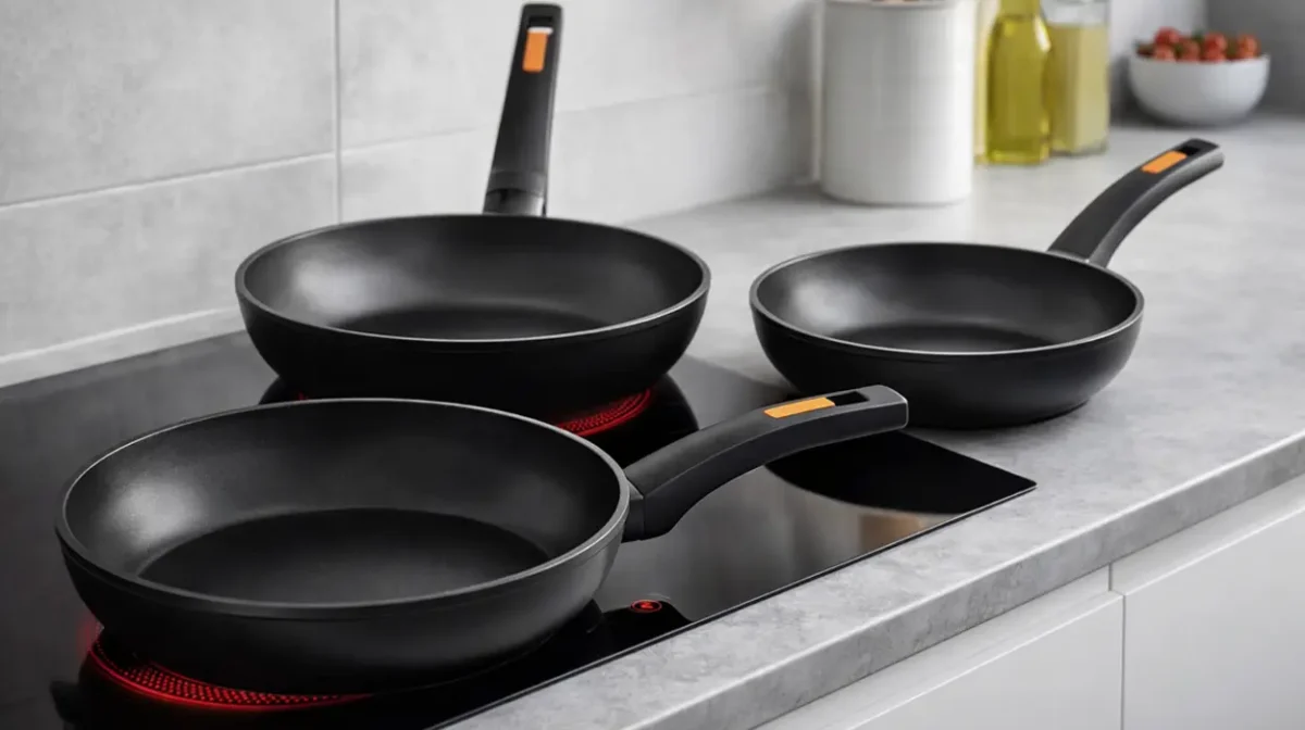 Pack x3 sartenes Monix Fuego de 20, 24 y 28 cm