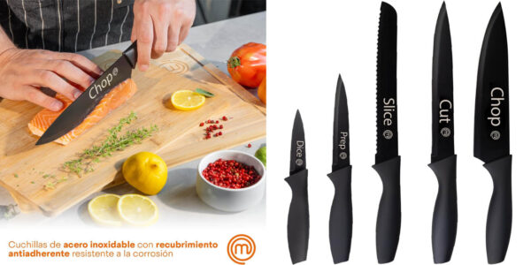 Set de 5 cuchillos de cocina MasterChef