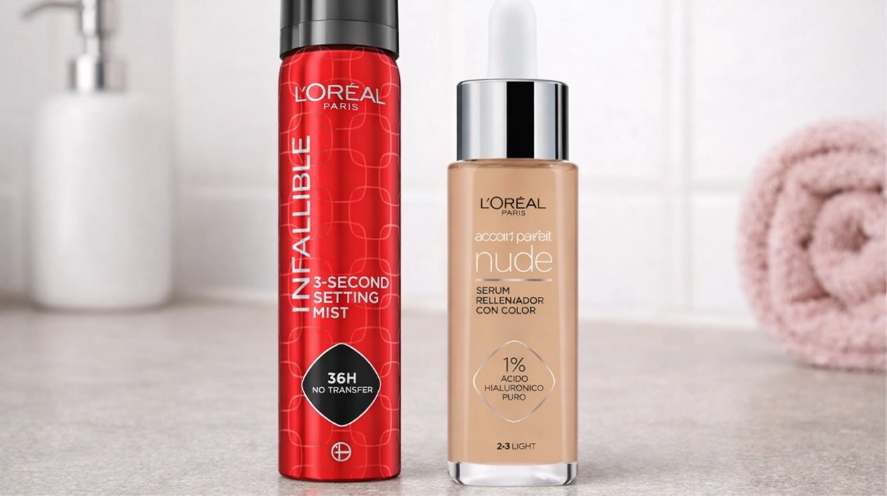 set L'Oréal Paris de spray fijador Infaillible + sérum rellenador
