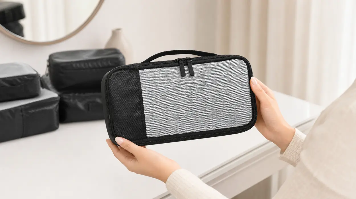 Juego de 8 cubos de equipaje Amazon Essentials con doble cremallera