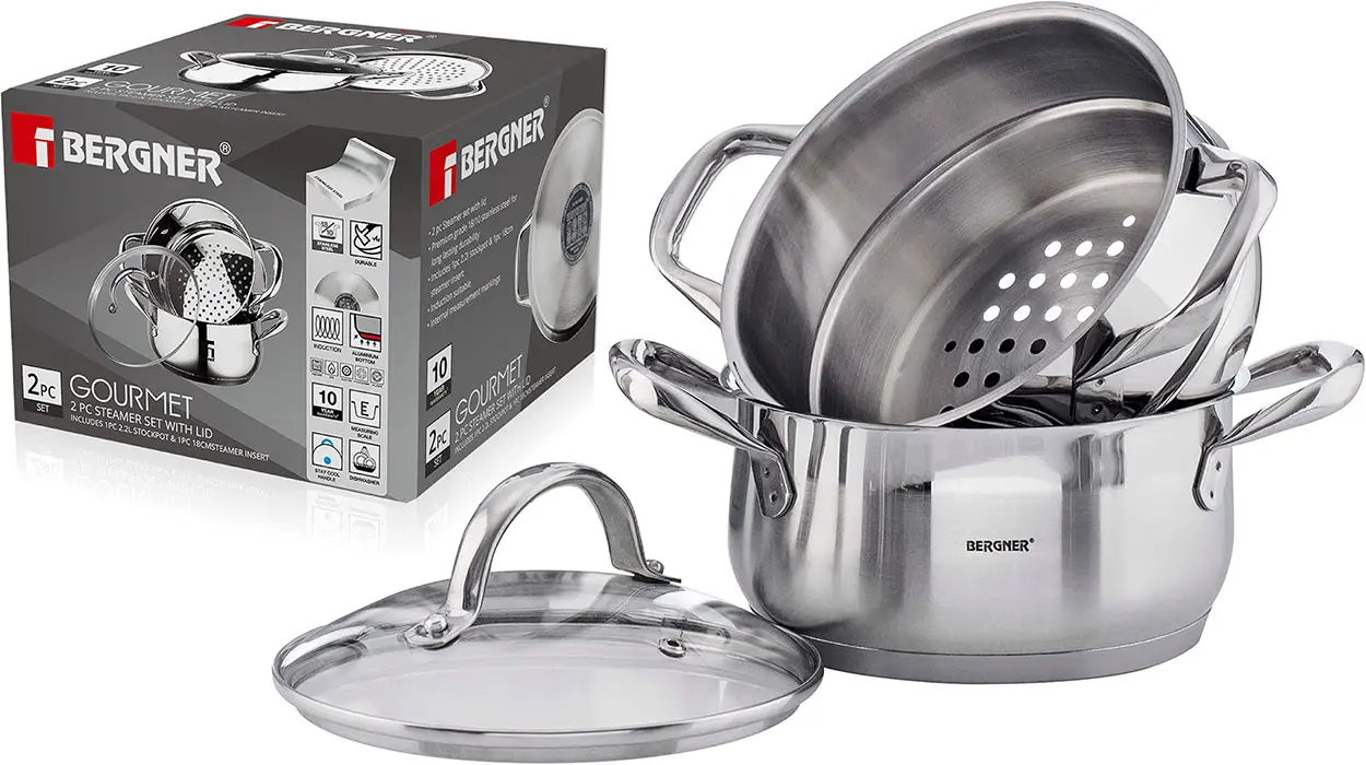 Set Bergner Gourmet de cacerola con hervidor y cazuela con tapa barato