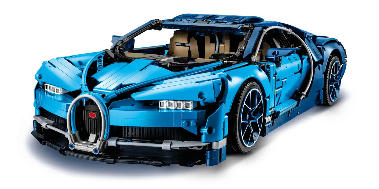 Set de construcción Bugatti Chiron estilo LEGO