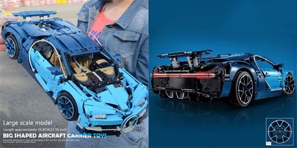 Set de construcción Bugatti Chiron estilo LEGO