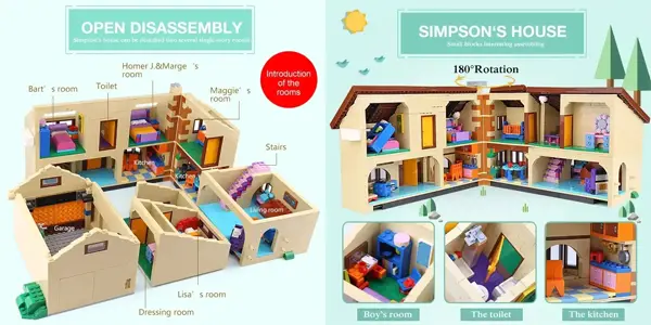 Set de construcción Casa de Los Simpsons (2527 piezas) estilo LEGO
