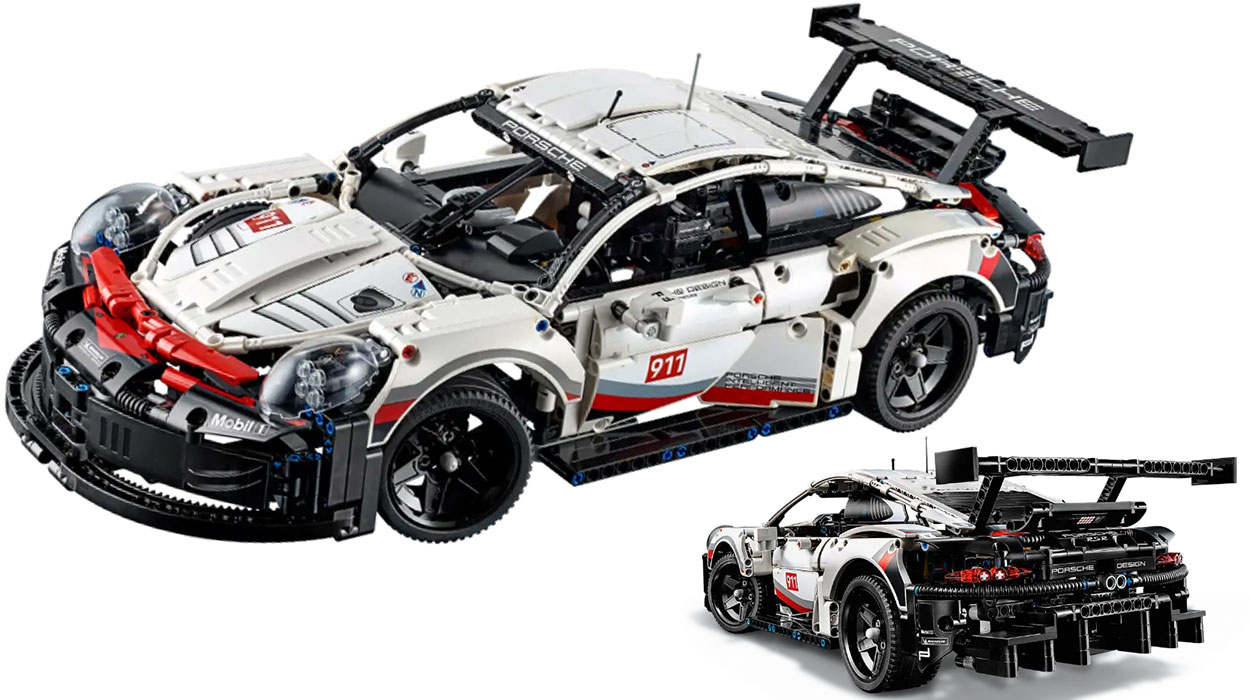 Set de construcción Porsche 911 RSR de tipo LEGO con 1.580 piezas barato