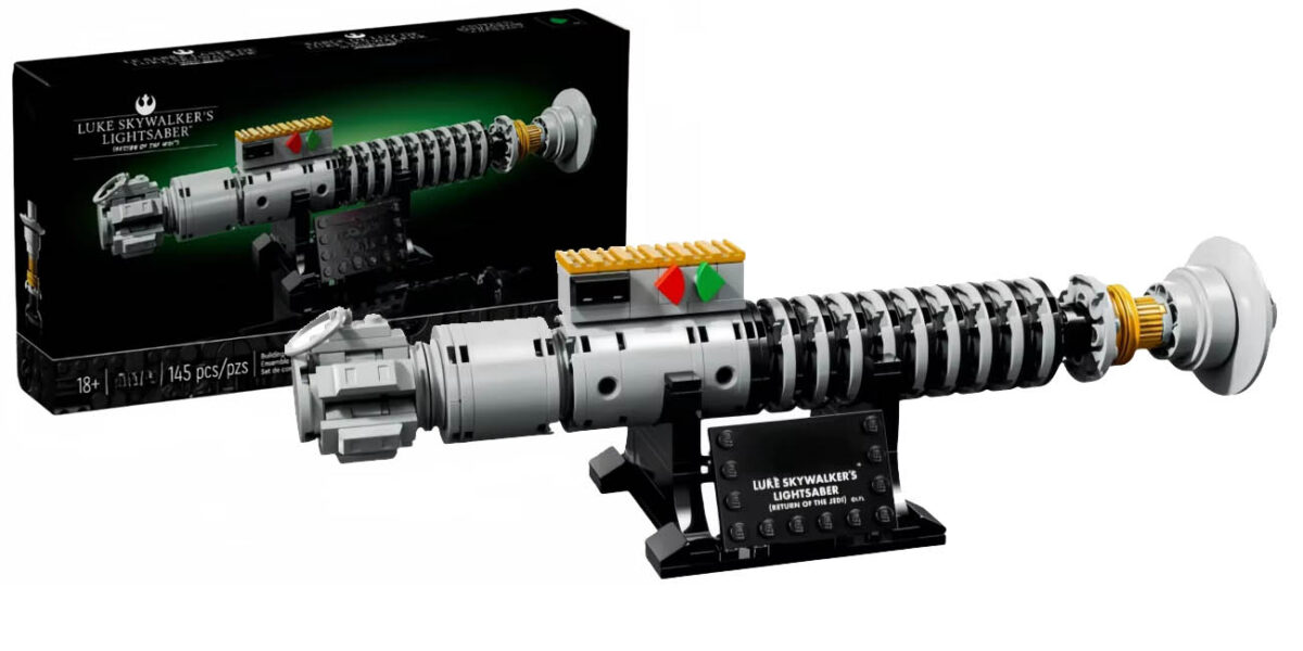 Set de construcción Espada láser de Luke Skywalker estilo LEGO