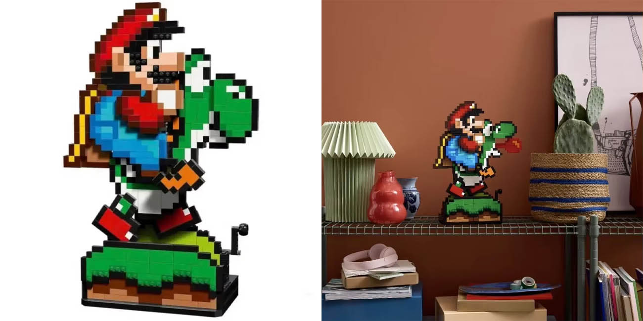 Set de construcción Super Mario World: Mario y Yoshi