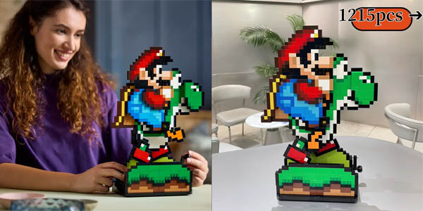 Set de construcción Super Mario World: Mario y Yoshi