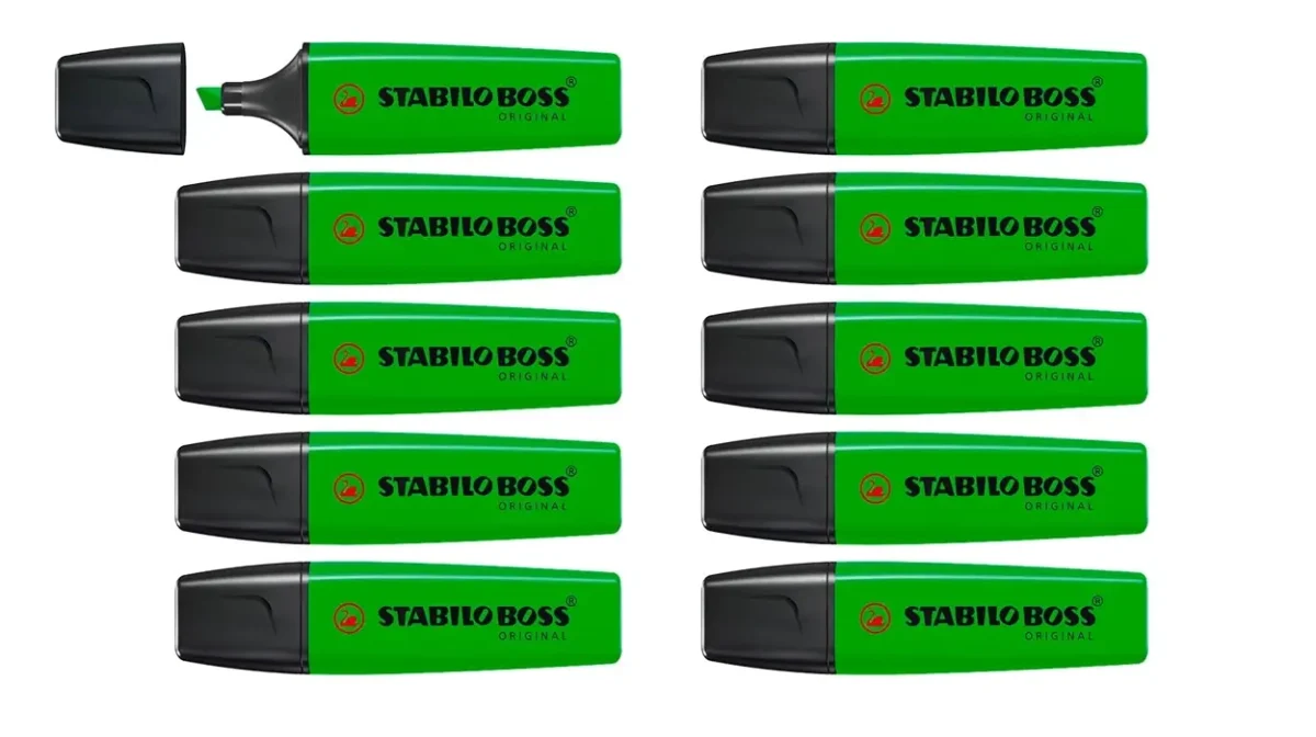 Set Stabilo Boss de 8 marcadores fluorescentes 70 verdes
