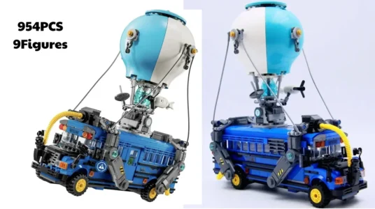 set de construcción Battle Bus de Fornite tipo LEGO