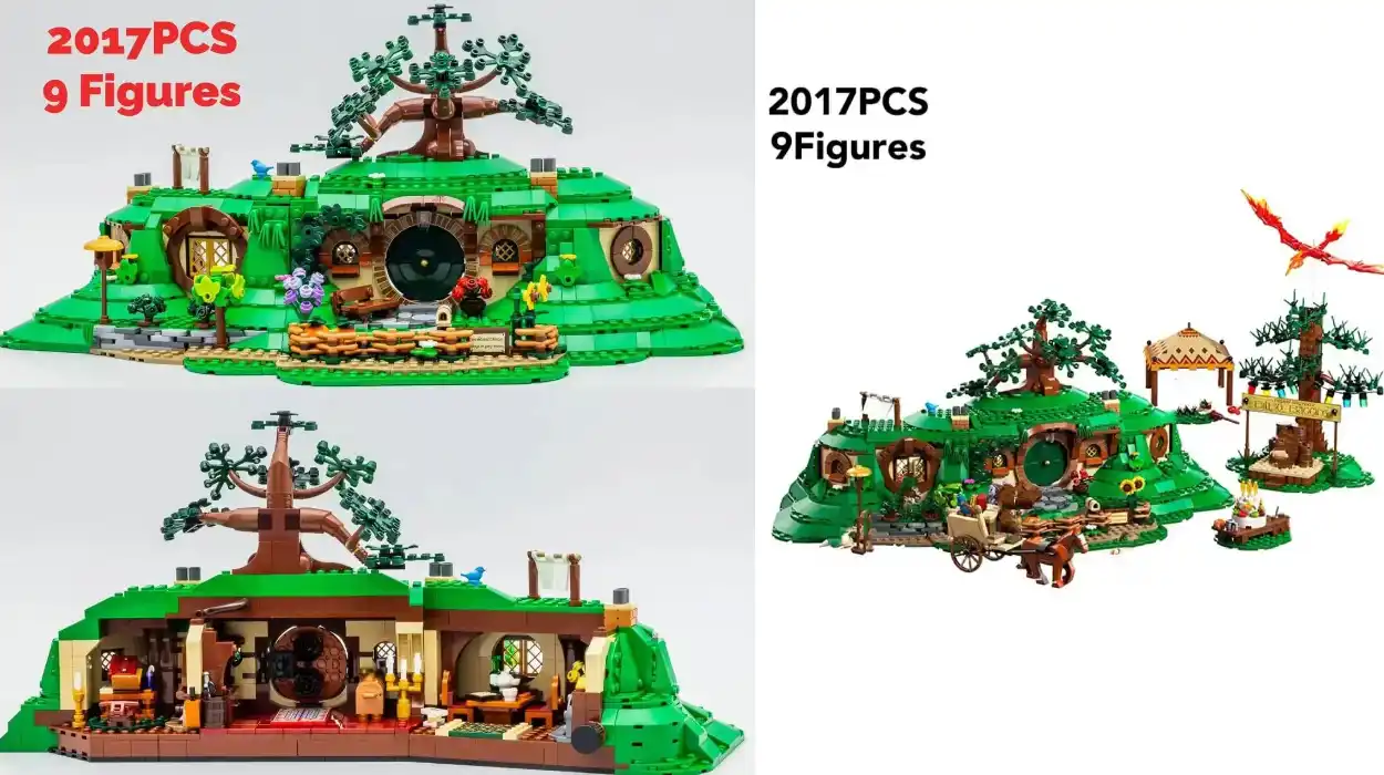 set de construcción El señor de los anillos The Shire Hobbiton tipo LEGO de 2017 piezas