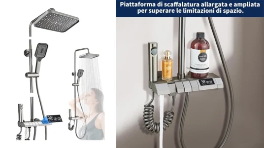 set de ducha regulable en altura con termostato y función SPA barato
