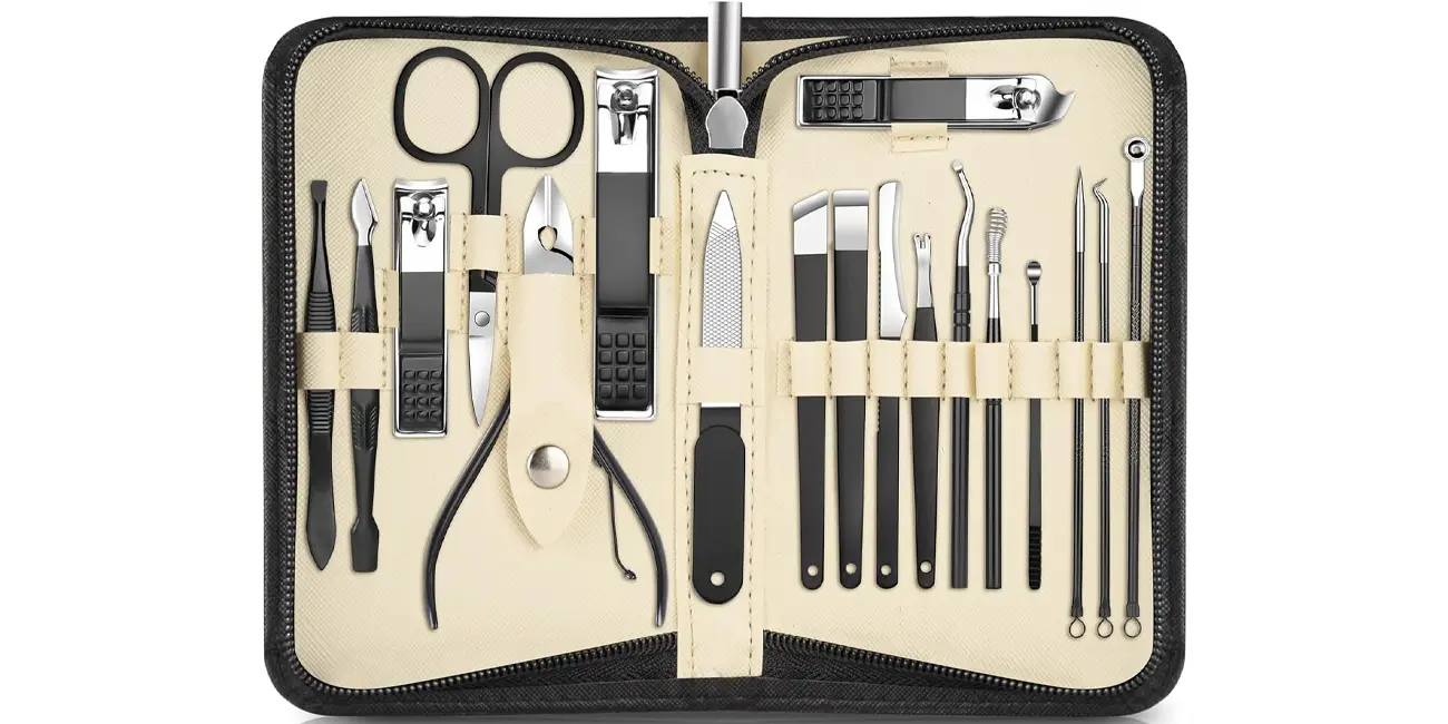 Set de manicura DUAIU de 18 piezas con estuche