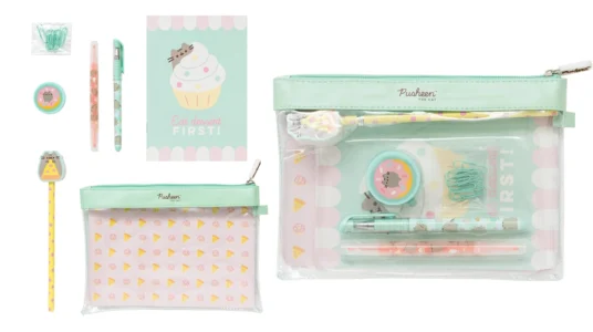 set de papelería Kawaii Pusheen