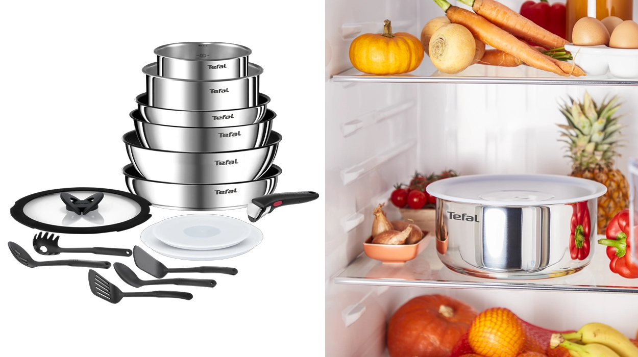 set de sartenes y ollas Tefal Ingenio de 15 piezas