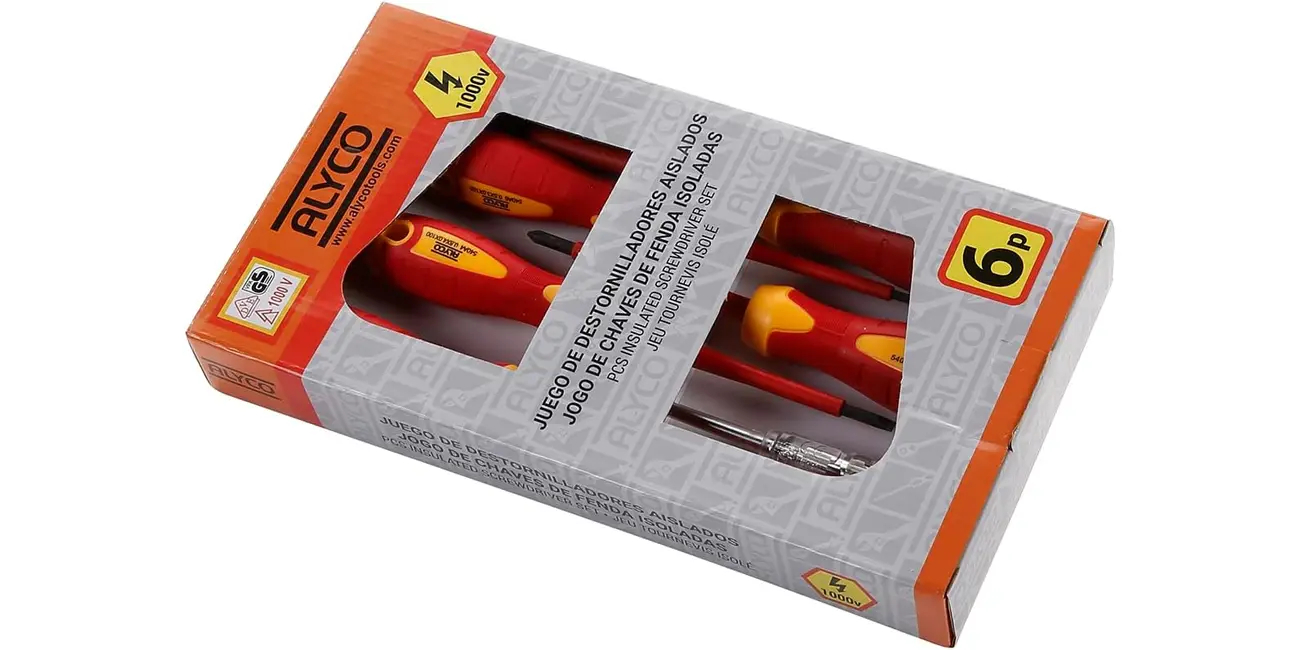 Set de 5 destornilladores aislados Alyco Orange (HR) 