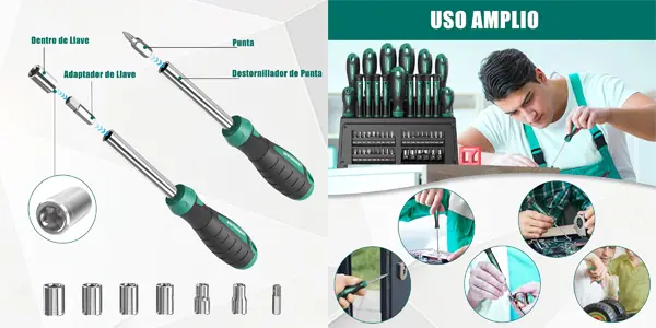 Set de destornilladores HYCHIKA de 51 piezas